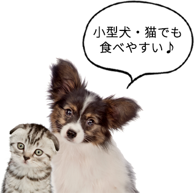 小型犬・猫でも食べやすい♪